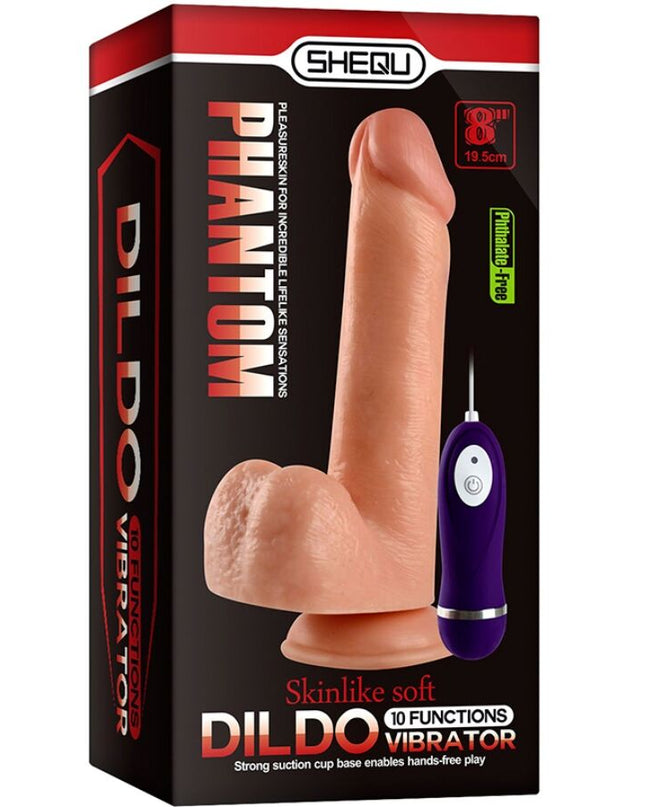 SHEQU - DILDO VIBRATOR ADAM CU TELECOMANDĂ 21 CM
