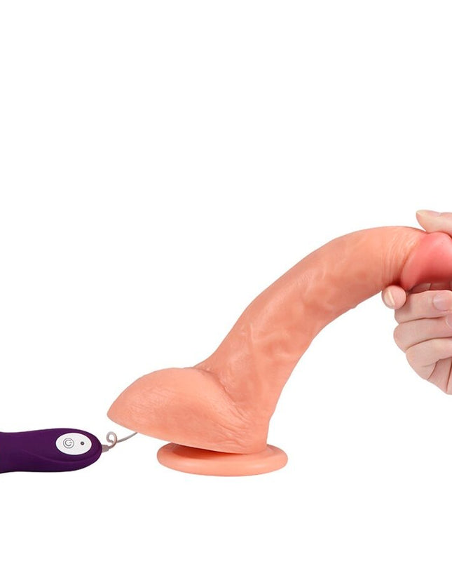 SHEQU - DILDO VIBRATOR BEAST CU TELECOMANDĂ 24,5 CM