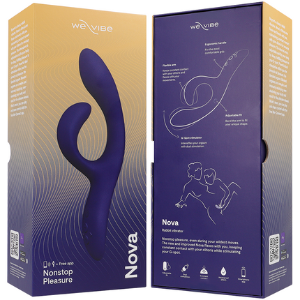 WE-VIBE - VIBRATOR NOVA 3 RABBIT ALBASTRU MIEZUL NOPȚII