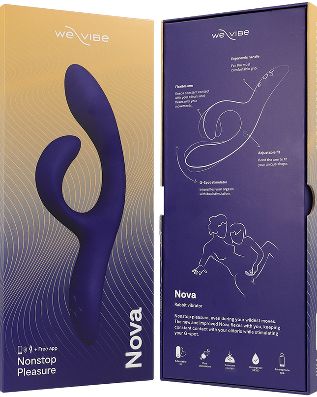 WE-VIBE - VIBRATOR NOVA 3 RABBIT ALBASTRU MIEZUL NOPȚII