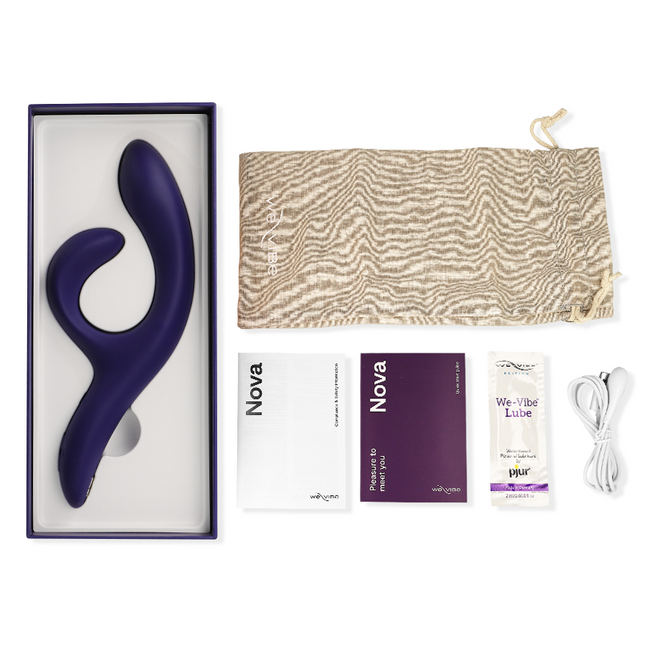 WE-VIBE - VIBRATOR NOVA 3 RABBIT ALBASTRU MIEZUL NOPȚII