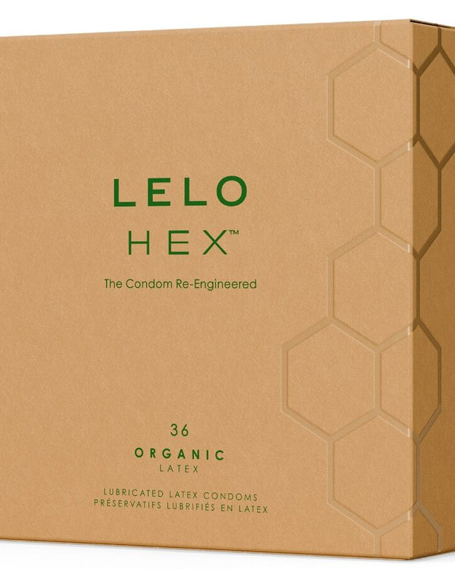 LELO - CUTIE DE PRESERVATIVI ORGANICI HEX 36 UNITĂȚI