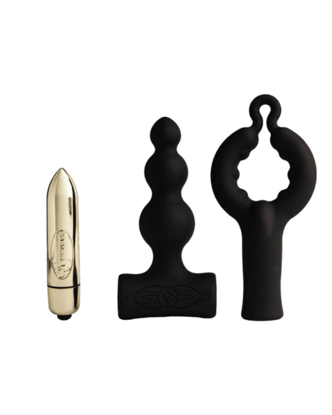 ROCKS-OFF - VIBRATOR PETITE SENSATIONS BUBBLES ANAL PLUG NEGRU
