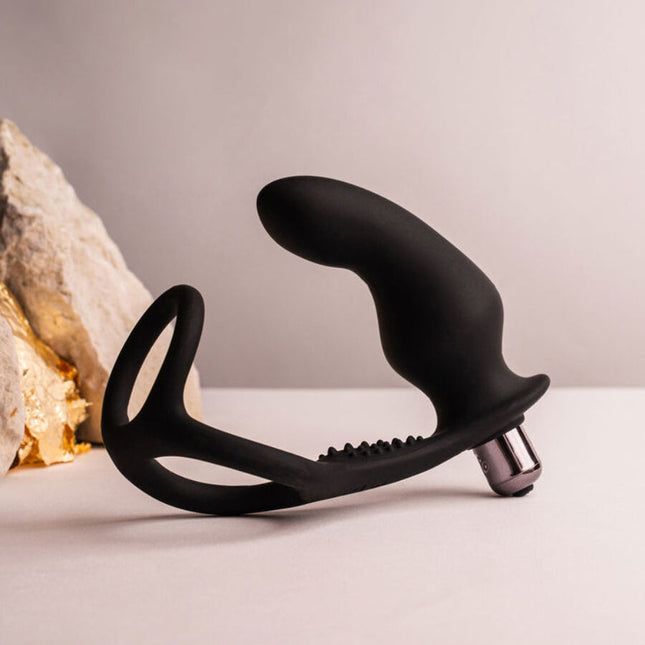 ROCKS-OFF - DOP ANAL RO-ZEN RRO CU INEL VIBRATOR PENTRU PENIS, NEGRU