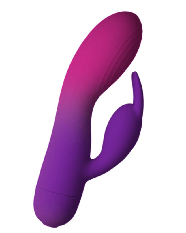 VIBRATOR ROCKS-OFF - GLO-GIRL VIBRATOR VIOLET CU FORMĂ DE IEPURE