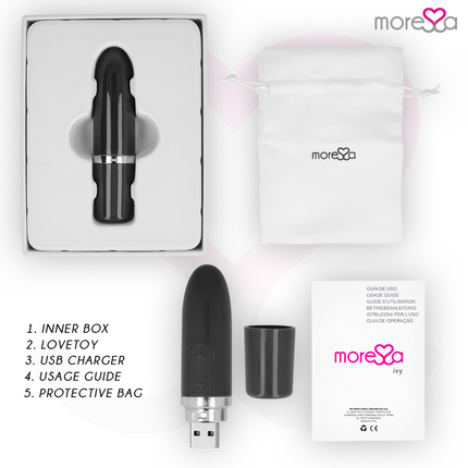 MORESSA - VIBRATOR STIMULATOR IVY NEGRU DE CĂLĂTORIE