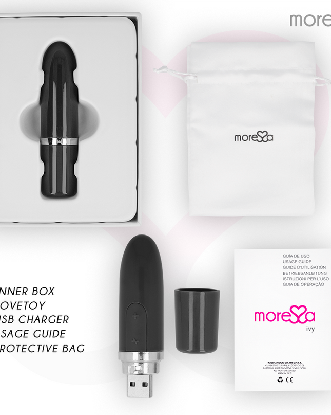 MORESSA - VIBRATOR STIMULATOR IVY NEGRU DE CĂLĂTORIE