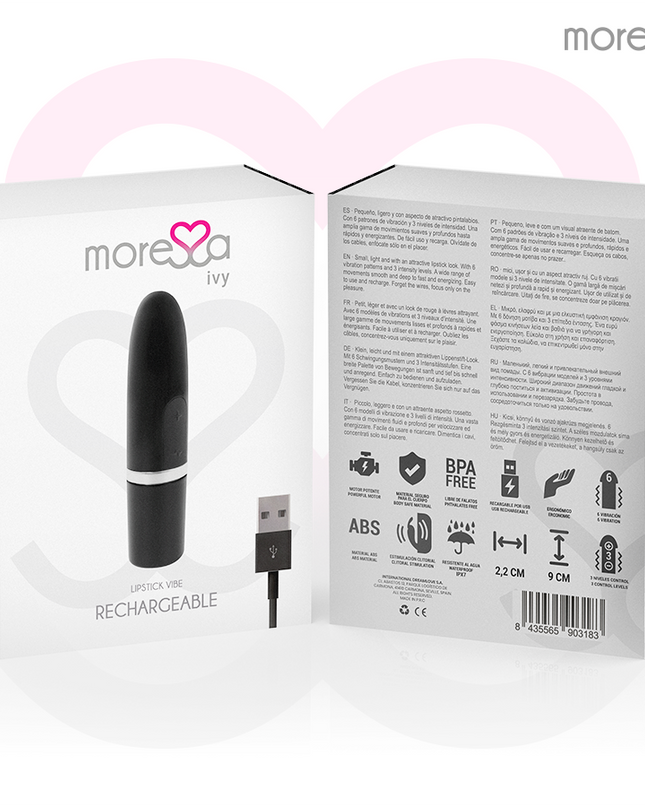 MORESSA - VIBRATOR STIMULATOR IVY NEGRU DE CĂLĂTORIE