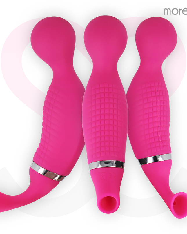 MORESSA - KIRK DUO SUCTION + MASAJ MULTIPERTANTĂ, REÎNCĂRCABIL, DIN SILICON PREMIUM