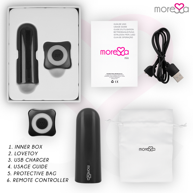 MORESSA - TELECOMANDĂ VIBRATOR NIX NEGRU