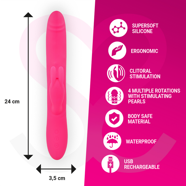 VIBRATOR MORESSA - SOMER PREMIUM CU ROTAȚII MULTIPLE