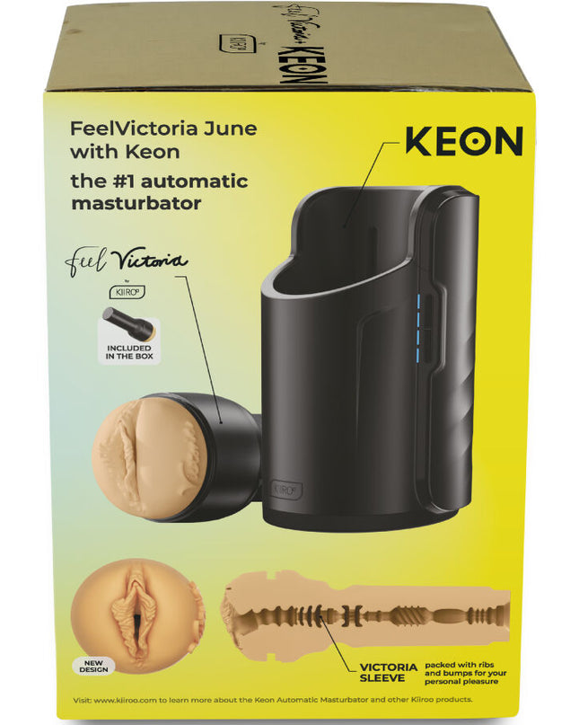 KIIROO - MASTURBATOR AUTOMAT KEON WIFI COMBO VICTORIA JUNE + MASTURBĂTOR FEEL STROKER