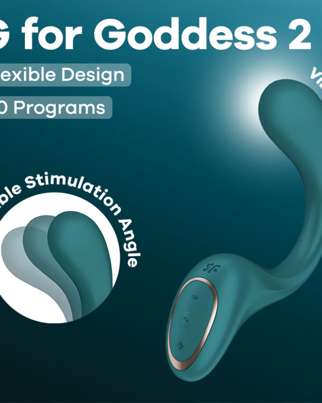 SATISFYER - VIBRATOR G FOR FODDES 2 RABBIT VERDE STICLĂ