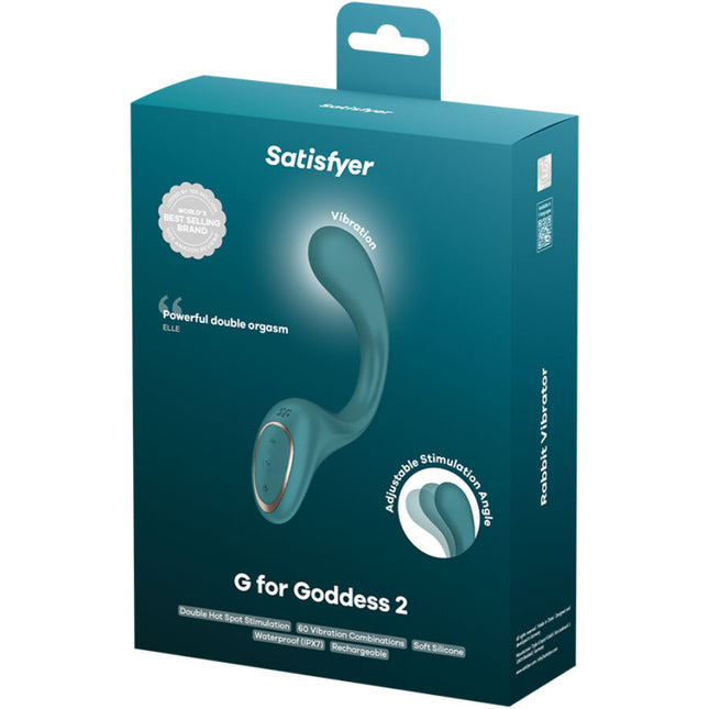SATISFYER - VIBRATOR G FOR FODDES 2 RABBIT VERDE STICLĂ