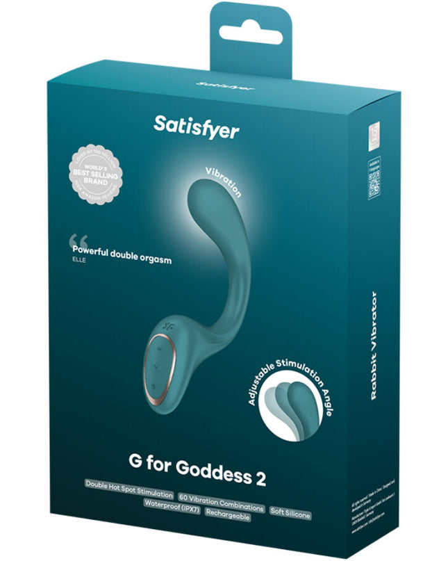 SATISFYER - VIBRATOR G FOR FODDES 2 RABBIT VERDE STICLĂ