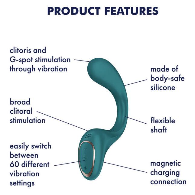 SATISFYER - VIBRATOR G FOR FODDES 2 RABBIT VERDE STICLĂ