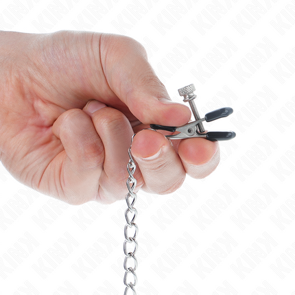 KINK - CLEMĂ PENTRU SPRÂNZĂRI CU LANȚ PLAT, ARGINTIE 34 CM