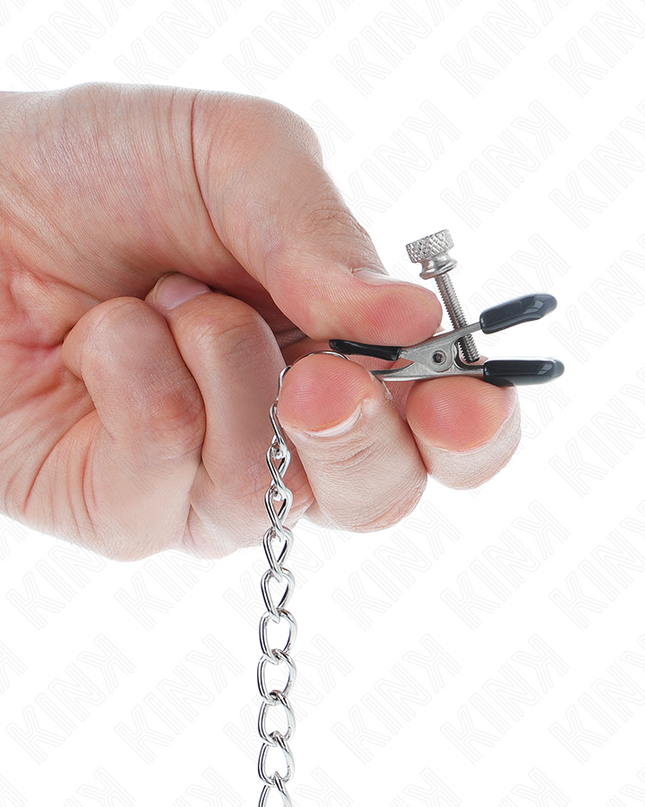 KINK - CLEMĂ PENTRU SPRÂNZĂRI CU LANȚ PLAT, ARGINTIE 34 CM