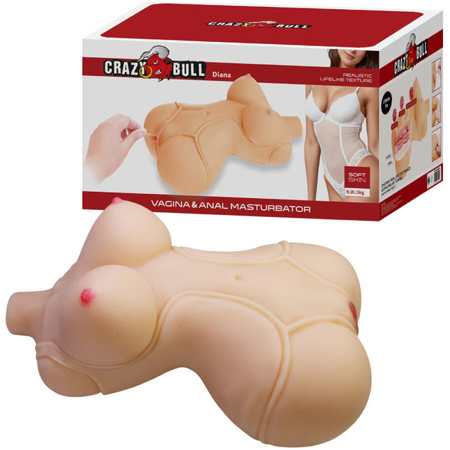 CRAZY BULL - DIANA TORSO FEMININ REALIST, VAGIN ȘI ANAL 5 KG