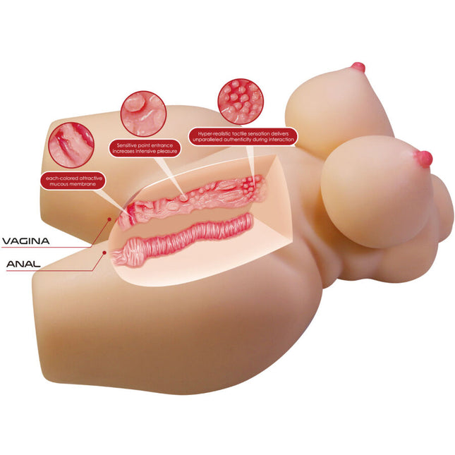 CRAZY BULL - TORSO FEMININ REALISTIC GRACE, VAGIN ȘI ANAL 7,5 KG