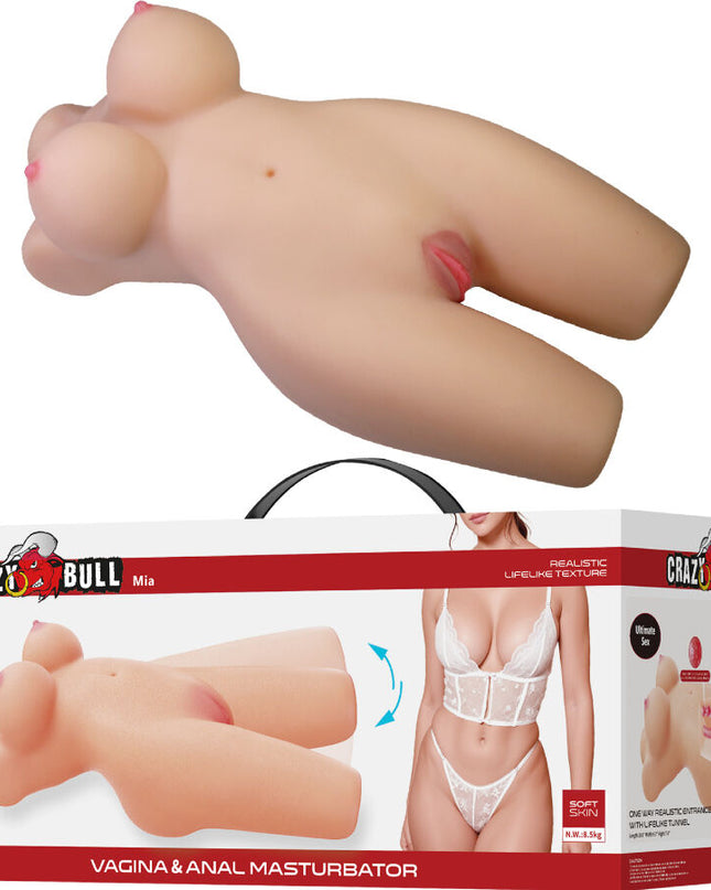 CRAZY BULL - MIA TORSO FEMININ REALISTIC, VAGIN ȘI ANAL 8,5 KG