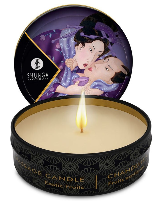 SHUNGA - MINI CARESS BY CANDELIGHT LUMÂNARE DE MASAJ CU FRUCTE EXOTICE 30 ML