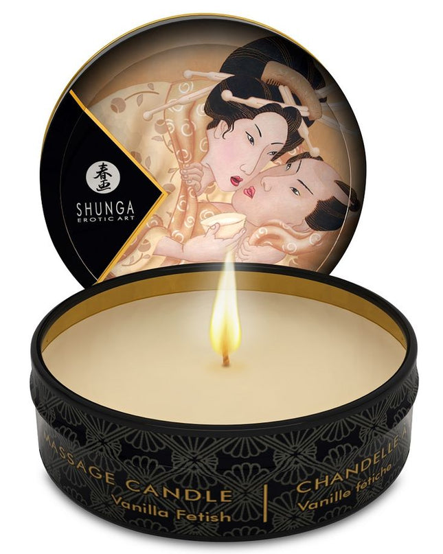 SHUNGA - MINI CARESS BY CANDELIGHT LUMÂNARE DE MASAJ CU VANILIE 30 ML
