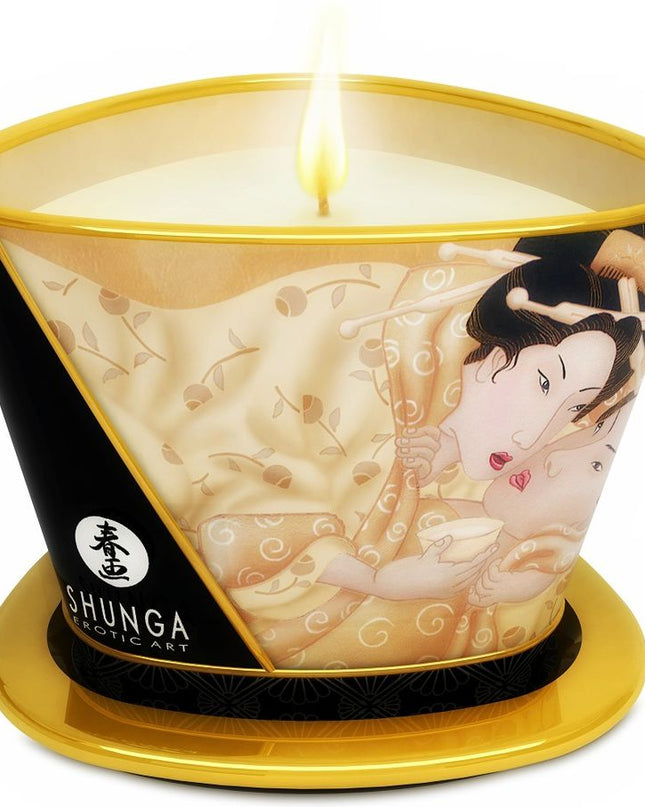 SHUNGA - MINI CARESS BY CANDELIGHT LUMÂNARE DE MASAJ CU VANILIE 170 ML