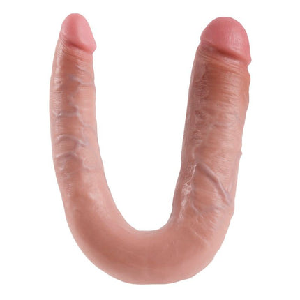 KING COCK - PENIS MARE DUBLĂ ÎN FORMĂ DE U, CARNE CU PROBLEME, 17,8 CM