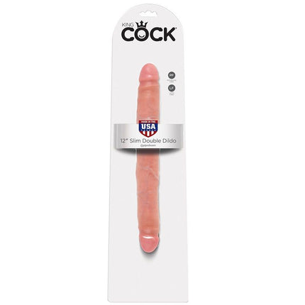 KING COCK - DILDO DUBLU SUBȚIRE 30 CM