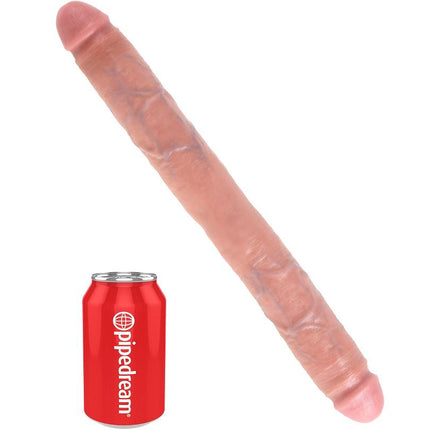 KING COCK - DILDO DUBLU GROS DIN CARNE 40,6 CM
