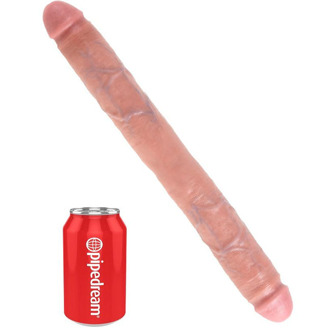 KING COCK - DILDO DUBLU GROS DIN CARNE 40,6 CM