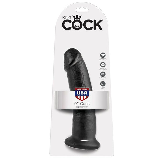 KING COCK - 9 DILDOURI NEGRE 22,9 CM