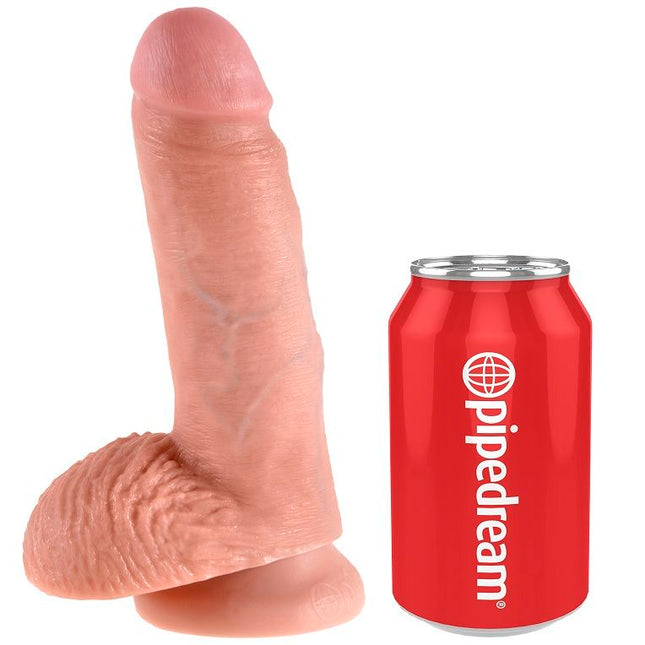 KING COCK - 7 DILDO-URI DIN CARNE CU TESTE 17,8 CM