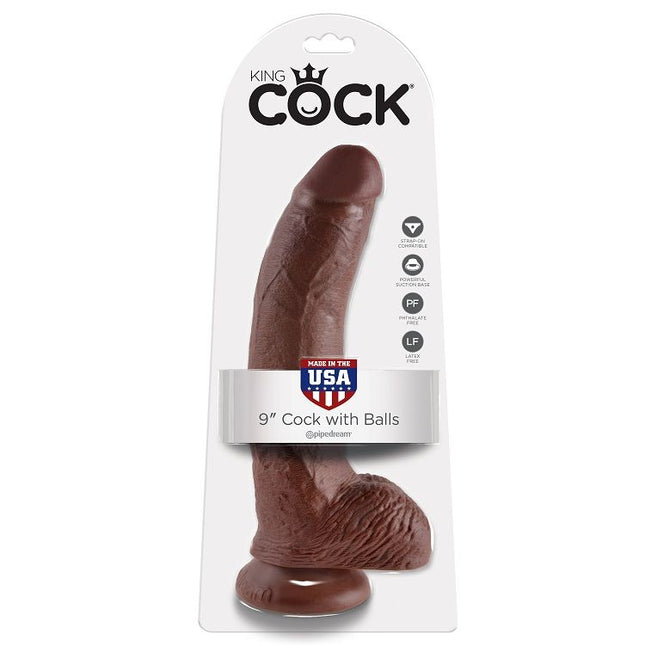 KING COCK - 9 DILDO MARO CU COJI 22,9 CM