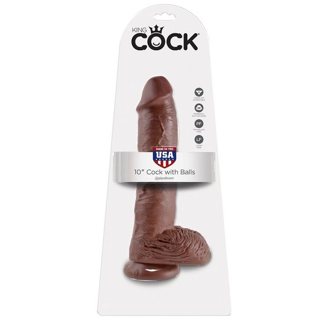 KING COCK - 10 DILDO MARO CU COJI 25,4 CM