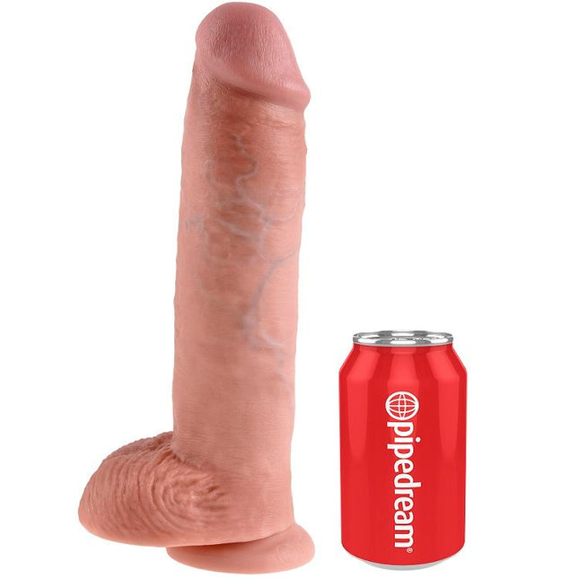 KING COCK - 11 DILDO DIN CARNE CU COJI 28 CM