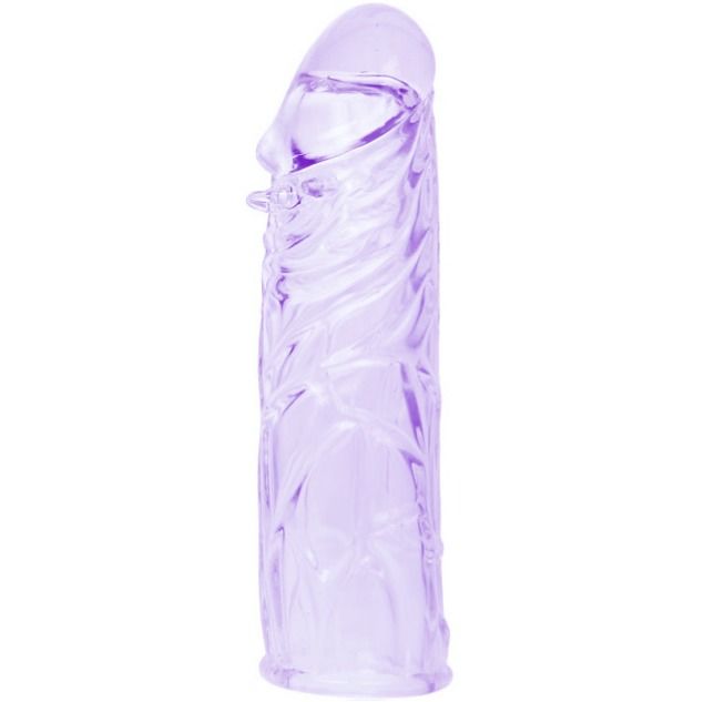 BAILE - HUSA LILAC PENTRU PENIS DIN SILICON ADAPTABILĂ 13 CM