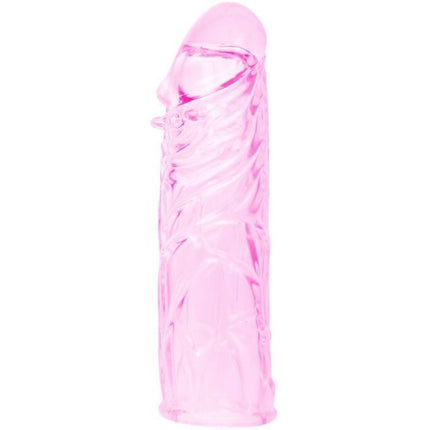 BAILE - HUSA DE PENIS DIN SILICON STIMULANT ROZ 13 CM