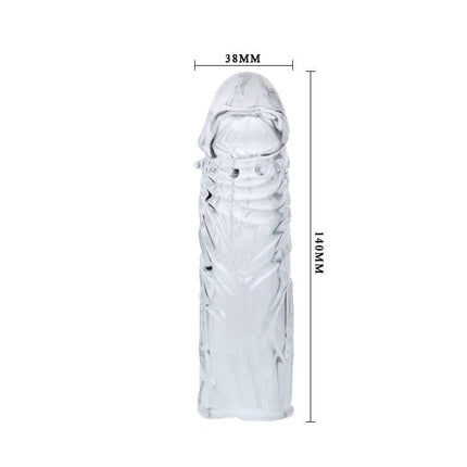 BAILE - HUSA DE PENIS DIN SILICON TRANSPARENTĂ 13 CM
