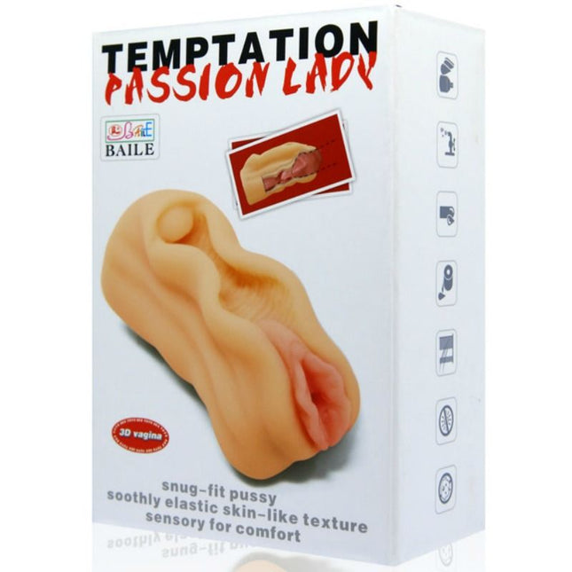 BAILE - MINI MASTURBATOR MASCULIN CU DESIGN VAGIN ȘI BUZE