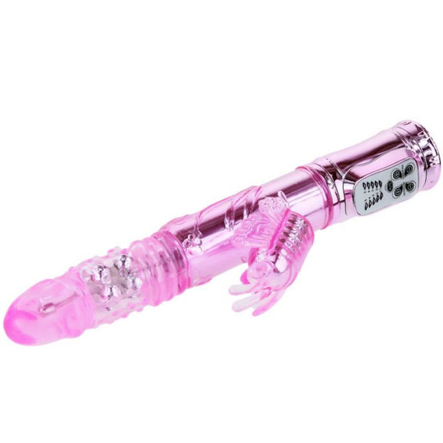BAILE - VIBRATOR REÎNCĂRCABIL CU STIMULATOR FLUTURE ROTATIV ȘI PULPANT