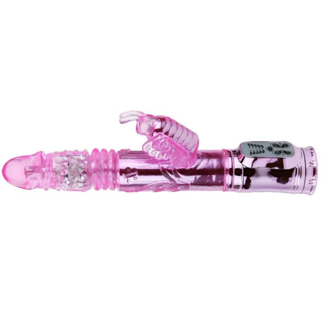 BAILE - VIBRATOR REÎNCĂRCABIL CU STIMULATOR FLUTURE ROTATIV ȘI PULPANT