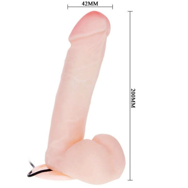 BAILE - DILDO REALISTIC CU VIBRAȚIE ȘI ROTARE 20 CM