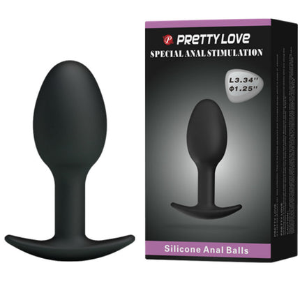 PRETTY LOVE - DOP ANAL DIN SILICON 6,5 CM NEGRU
