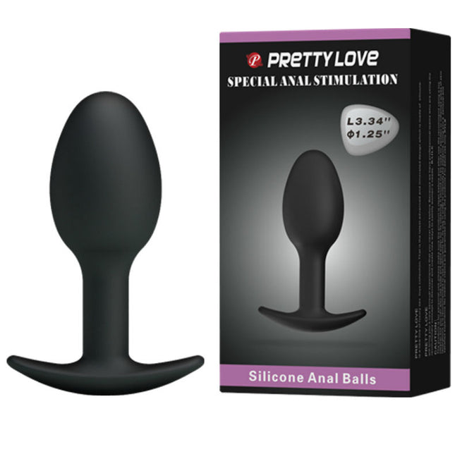 PRETTY LOVE - DOP ANAL DIN SILICON 6,5 CM NEGRU