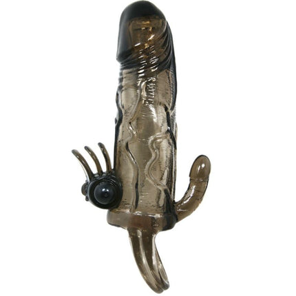 BAILE - HUSA PENTRU PENIS BRAVE MAN CU CLITORIS ȘI STIMULARE ANALĂ DUBLU GLONȚ NEGRU 16.5 CM
