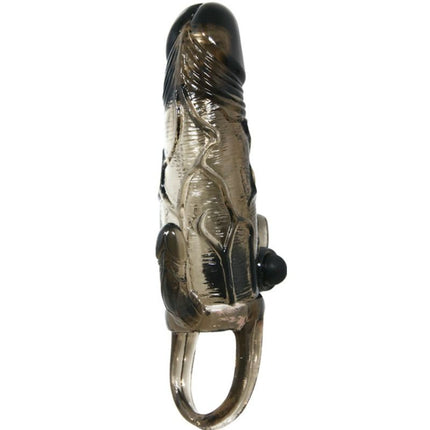 BAILE - HUSA PENTRU PENIS BRAVE MAN CU CLITORIS ȘI STIMULARE ANALĂ DUBLU GLONȚ NEGRU 16.5 CM