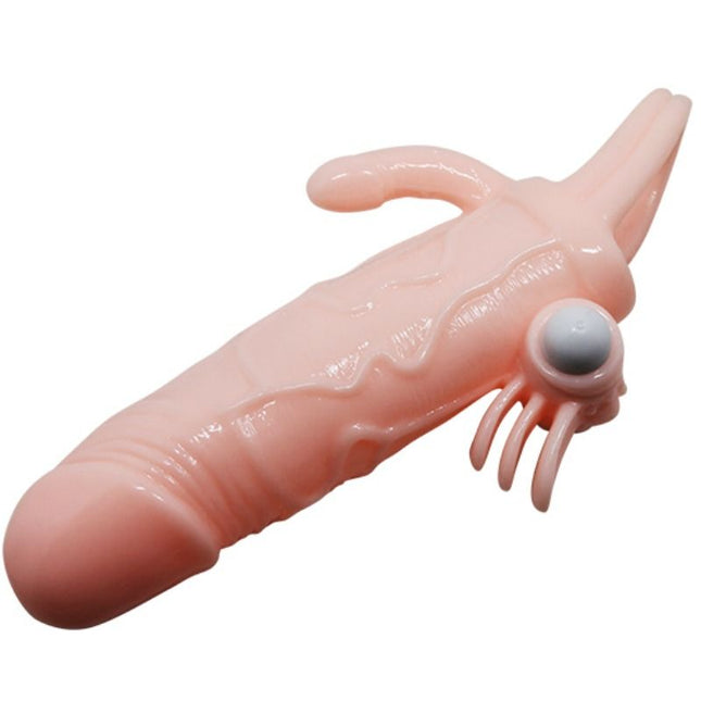 BAILE - HUSA PENTRU PENIS BRAVE MAN CU CLIT ȘI STIMULARE ANALĂ DIN CARNE 16,5 CM