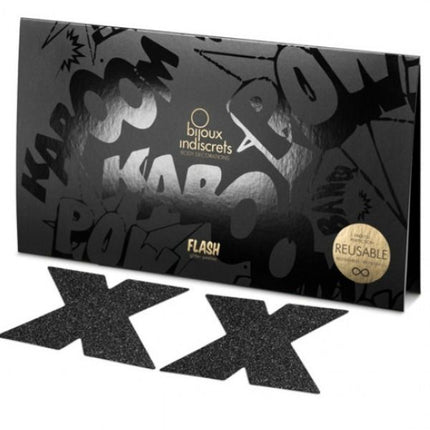 BIJOUX - CAPACELE NEGRE INDISCRETE FLASH CROSS